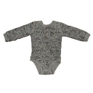 Carter’s Winter Thermal Gray & Black Onesie 18M